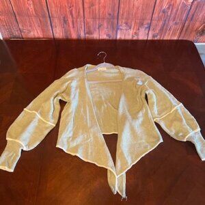 Promesa‎ Womens Asymmetric Knit Cardigan Sweater green Acrylic & nylon